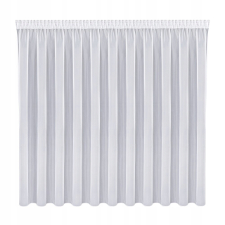 FIALOVÁ biela voálová záclona, hladká, elegantná, 500X265, páska žabieho tunela
